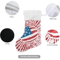 thumbnail image 3 of Coolnut 2 PCS Christmas Stocking American Flag Big Warm 17.7 x 12 Inch Hanging Xmas Stockings Decoration for Family Holiday Party Ornaments Decor Fireplace, 3 of 7