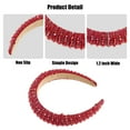 thumbnail image 3 of Unique Bargains Crystal Headband Rhinestone Hairband for Women 1.2 Inch Wide Red, 3 of 7
