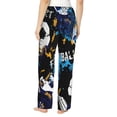 thumbnail image 3 of Goofa Football Printed Soft Pajama Pants for Women, Wide Leg Comfy Casual Lounge Yoga Pants-Medium, 3 of 9