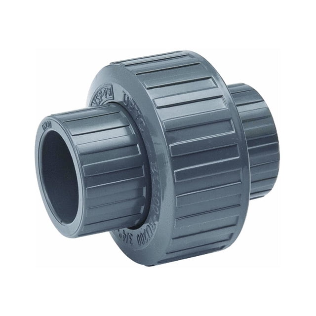 PVC Union Mueller Schedule 80 1/2 pulgadas FPT x 1/2 pulgadas con rosca