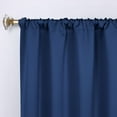 thumbnail image 2 of LKYUHGS-Blackout Curtains, Room Darkening, Bedroom, Drapes, Kitchen, Living Room Window Accents, Sun Blocking, Thermal, 2 Pack, Solid Blackout Curtains, Set of 2, 52" x 108", Stone Blue, 2 of 4