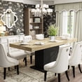 thumbnail image 7 of KULAGAGA  6-8 People Modern Extendible Dining Table, Rectangular Space-Saving Expandable Dining Table, Oak&White, 7 of 7