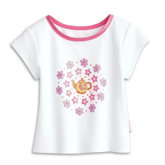 American Girl Bitty Baby 2014 Teatime Glitter Tee For Girls S (3)