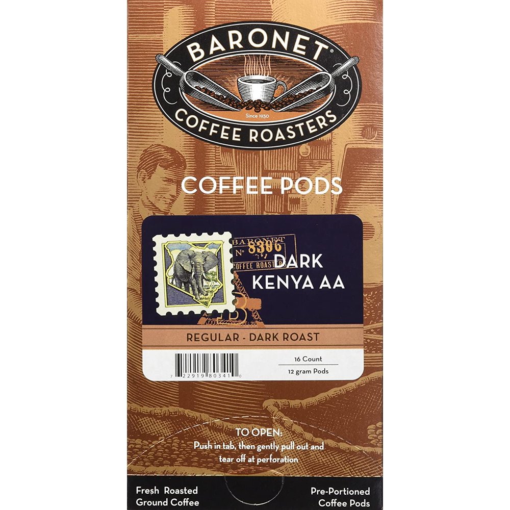 Coffee French Roast Kenya Aa Mega Coffee Pods, 48 Count