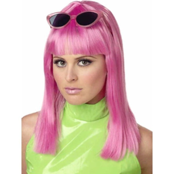 50"S GREASE PINK LADY BLACK WIG COSTUME DRESS ACCESSORY FW92565 