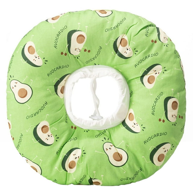 CAROOTU Adjustable Cat Recovery Collar Soft Plush Elizabethan Collar with Movable Buckle Protective Cone After Surgery for Dogs