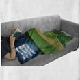 thumbnail image 6 of Sports Soft Flannel Fleece Throw Blanket, Cartoonish Scene of Stadium with Heavy Spots and Fild Match Game Baseball Themed, Cozy Plush for Indoor and Outdoor Use, 60" x 80", Multicolor, by Ambesonne, 6 of 6