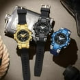 thumbnail image 4 of Cool Designer Mens Watches Blue Large Face Mascul Relojes para Hombres Unique Electronics Sports Military Bolder Running Heavy Duty Watch, 4 of 15