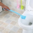 thumbnail image 4 of 15" Double Sided Toilet Brush - Long Handle Bowl Scrub Brush with 2 Cleaning Heads for Deep Corner Cleaning (3 Colors Available), 4 of 6