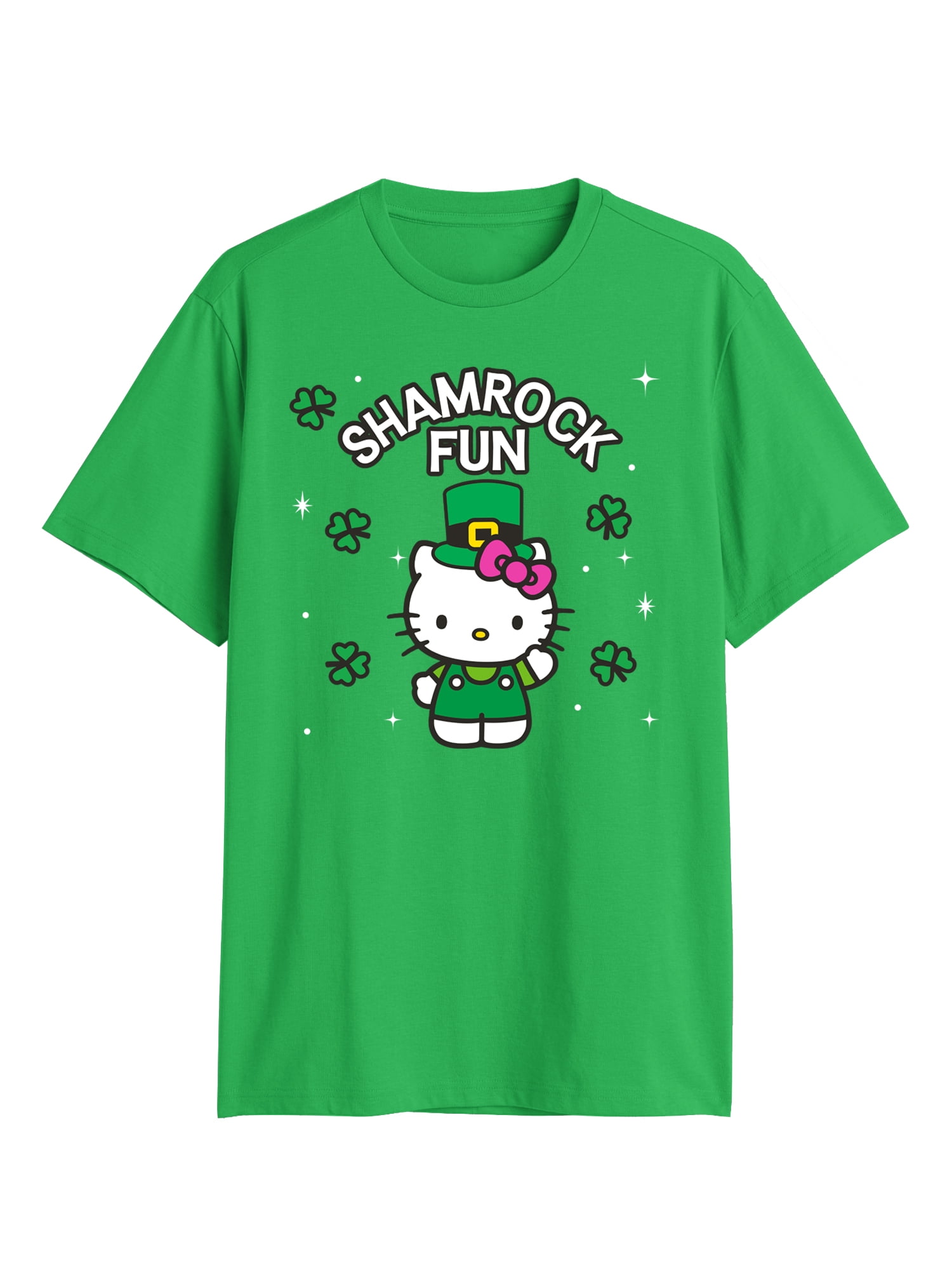 Sanrio, Men's & Big Men's St. Patrick's Day Graphic Tee, Shamrock Hello Kitty, Sizes S-3XL