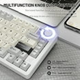 thumbnail image 6 of ATTACK SHARK X86 75% Wireless Gasket Mechanical Keyboard with Knob, CNC Aluminum Turd, 3 Mode Connectivity,82 Key Hot Swappable,Custom Linear Switches RGB Gaming Keyboard for Win/Mac/Linux-Star White, 6 of 10