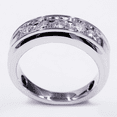 thumbnail image 4 of 2.4Ct Round Moissanite Men's Ring For Engagement Wedding 14K White Gold Plated, 4 of 5