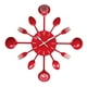 thumbnail image 2 of Reloj de Cocina Reloj de Pared perfecl Reloj de pared de acero inoxidable rojo, 2 of 8