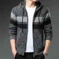thumbnail image 3 of Cárdigan de punto con bolsillos para hombre, abrigos de manga larga, ropa popular coreana, suéter para hombre, corte holgado, ropa de calle original informal, 3 of 5