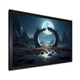thumbnail image 2 of Designart "Celestial Portal Surreal Galaxy Landscape V" Landscapes Framed Wall Art Decor - Traditional Blue Surrealism Landscape Hallway Framed Wall Art Decor, 2 of 6