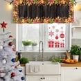 thumbnail image 5 of Maple Leaves Fall Curtain Valances for Windows, Kitchen Valance Window Treatments Panel 2 Pack, Thanksgiving Botanical Wooden Autumn Leaf Rod Pocket Short Curtains for Bathroom Bedroom 60 x 18 Inch, 5 of 8