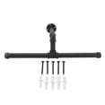 thumbnail image 3 of Perchero de pared flotante con tubo de hierro para ropa, perchero para sombreros, perchero multifuncional para ropa, color negro, 3 of 15