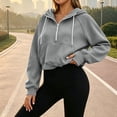 thumbnail image 7 of cocolona Womens Cropped Workout Hoodies Casual Long Sleeve Pullover Hooded Fall Sweatshirts Tops, 7 of 7