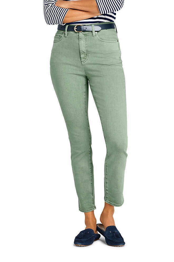 lands end high rise slim ankle jeans