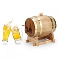 thumbnail image 3 of VIFERR Baril de vin 1.5L Vintage chêne Bois Baril de vin fût Seau Maison Brew Brassage Accessoires, 3 of 8