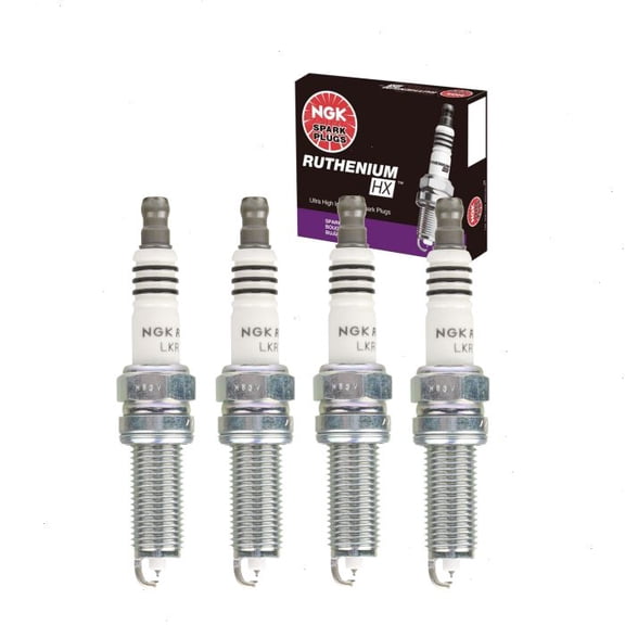 4 pc NGK Ruthenium HX Spark Plugs compatible with Mercedes-Benz C250 1.8L L4 2012-2015