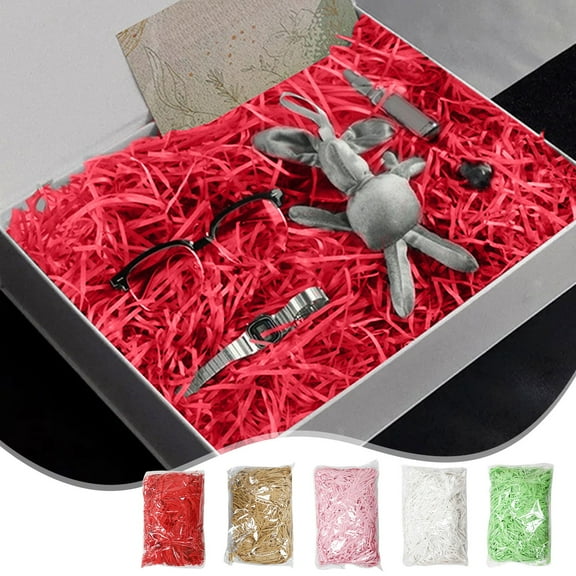 Raffia Paper Shreds, 100g/0.22lb Shredded Paper for Gift Box, Crinkle Cut Paper Shred Filler for Gift Wrapping & Basket Filling