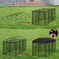 thumbnail image 6 of Jhsomdr Outdoor Dog Kennel 6.2ft x 4ft x 4.5ft Heavy Duty Large Wire Dog Fence Outside Dog Playpen with UV-Resistant Oxford Cloth Roof & Secure Lock, 6 of 11