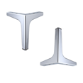 thumbnail image 4 of Reposapiés de 4 piezas, pies de mesa de metal de hoja, con tornillos y protección del suelo, adecuado para sofás de muebles de bricolaje, sillas de reposabrazos, sofás y sillas de 5 pulgadas de plata PenghuiLiu 9024719196244, 4 of 5