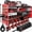Red, variant on Large Power Tool Organizer Wall Mount with Charging Station,4 Layer Heavy Duty Metal Tool Storage Rack Loads 600lbs with 8 Cordless Drill Holder,Battery Utility Rack Loads with 4 Power Strip