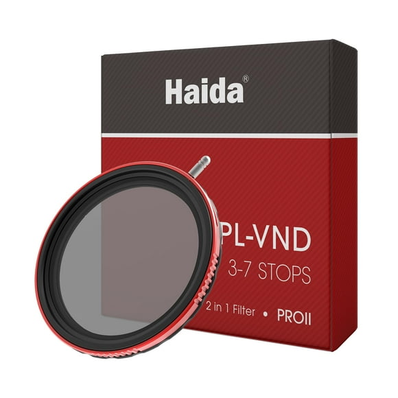 Haida 82mm Pro II Polariseur Circulaire Multi-Couches + Filtre d'Objectif de Caméra SLR à Densité Neutre Variable, Résistant aux Rayures et aux Nano-Couches CPL + VND