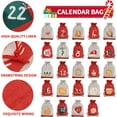 thumbnail image 5 of Calendrier de l'Avent Sacs 2024, Calendriers de l'Avent de Noël Décoration de Noël avec 24 Sacs en Papier et Corde de Coton de 10 m et Clips Réutilisables, 5 of 5