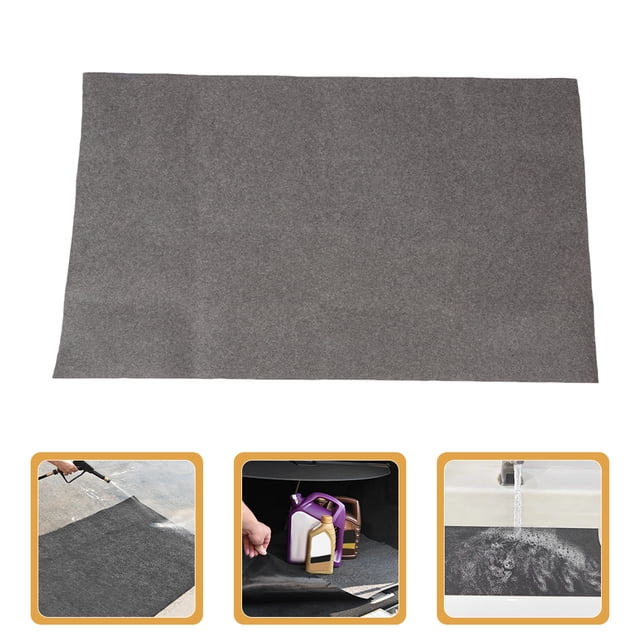 FOMIYES Grey Felt Oil Mat for Garage Floor Reusable Oil Absorbent Mat for Workshop Area