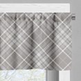 thumbnail image 3 of Ambesonne Abstract Valance Pack of 2, Plaid Design Vintage Feels, 54"X12", Dimgray Pale Grey, 3 of 5