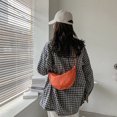 thumbnail image 4 of Bolsa Bolso bandolera de lona para mujer a la moda. bolso informal para el pecho para mujer (naranja), 4 of 9