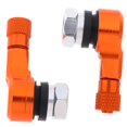 thumbnail image 2 of Colaxi 2pcs Motorcycle Tire Tyre Valve Stems CNC Alloy 90 Degree For Front And Rear - Orange, 2 of 5