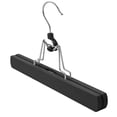 thumbnail image 2 of Clearance Black Solid Wood Pants Hanger with Clips - Non-Slip Trouser Clamp Hanger for Skirts and Pants, 2 of 9