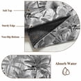 thumbnail image 6 of Round Rugs 6Ft, Grey Tropical Leaves Round Area Rug Washable Indoor Throw Carpet, Summer Palm Trees Botanical Soft Non Slip Circle Rug for Office Cabinet Home Decor Aesthetic, 6 of 8