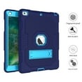 thumbnail image 4 of iPad 9.7 2018 / 2017 Case with Screen Protector Film, Allytech Heavy Duty Shockproof Kickstand Anti-scratch Full Protection Back Cover Case for Apple iPad 6th 5th Generation, Navyblue/Blue, 4 of 8