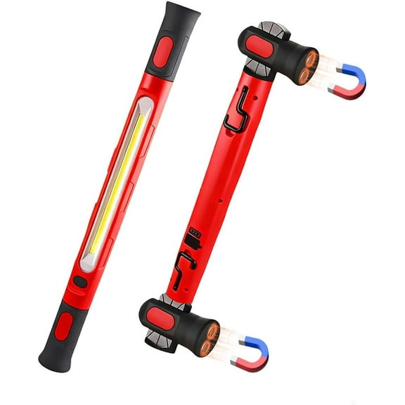 3000 Lumens Rechargeable Work Light, Strong Magnetic Work Light Bar with 3 Lights Modes, Portable Durable Mechanic LED Light for Auto Repair, Technicians Garage, Workshop