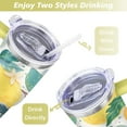 thumbnail image 5 of Lemon Cup with Handle and Straws 40 OZ Stainless Steel Travel Cup Birthday Present for Men Dad Son Husband Gifts for Him/Her Coffee Mugs, 5 of 7