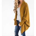 thumbnail image 2 of Women's Open Front Cardigan Loose Draped Batwing Sleeve Knit Sweater, 2 of 3