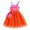 Orange, variant on Angala Girls Dresses Casual Summer Outfit Toddler Kids Fashion Sleeveless Dress With Mesh Skirt Star Moon Design For Daily Wear Age 3-9 Casual Stylish Cozy Girl's Dress 100/4y