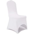 thumbnail image 1 of Stretch Spandex Chair Cover for Wedding Party Dining Banquet Event with Open Back (White,12pcs), 1 of 7