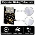 thumbnail image 3 of Merry Christmas Happy New Year 2024 Rectangle Tablecloth 60x84 Inch, Black Gold Clock Star Decorative Table Cloth Dining Table Cover, Firework Celebration Holiday Dinner Party Picnic Decoration, 3 of 6