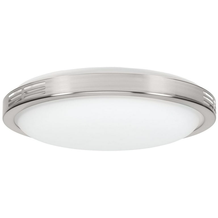 100 CFM Bathroom Ventilation Exhaust Fan with Decorative LED Light in Brushed  Nickel Trim - Walmart.com
