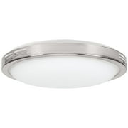 100 CFM Bathroom Ventilation Exhaust Fan with Decorative LED Light in Brushed Nickel Trim