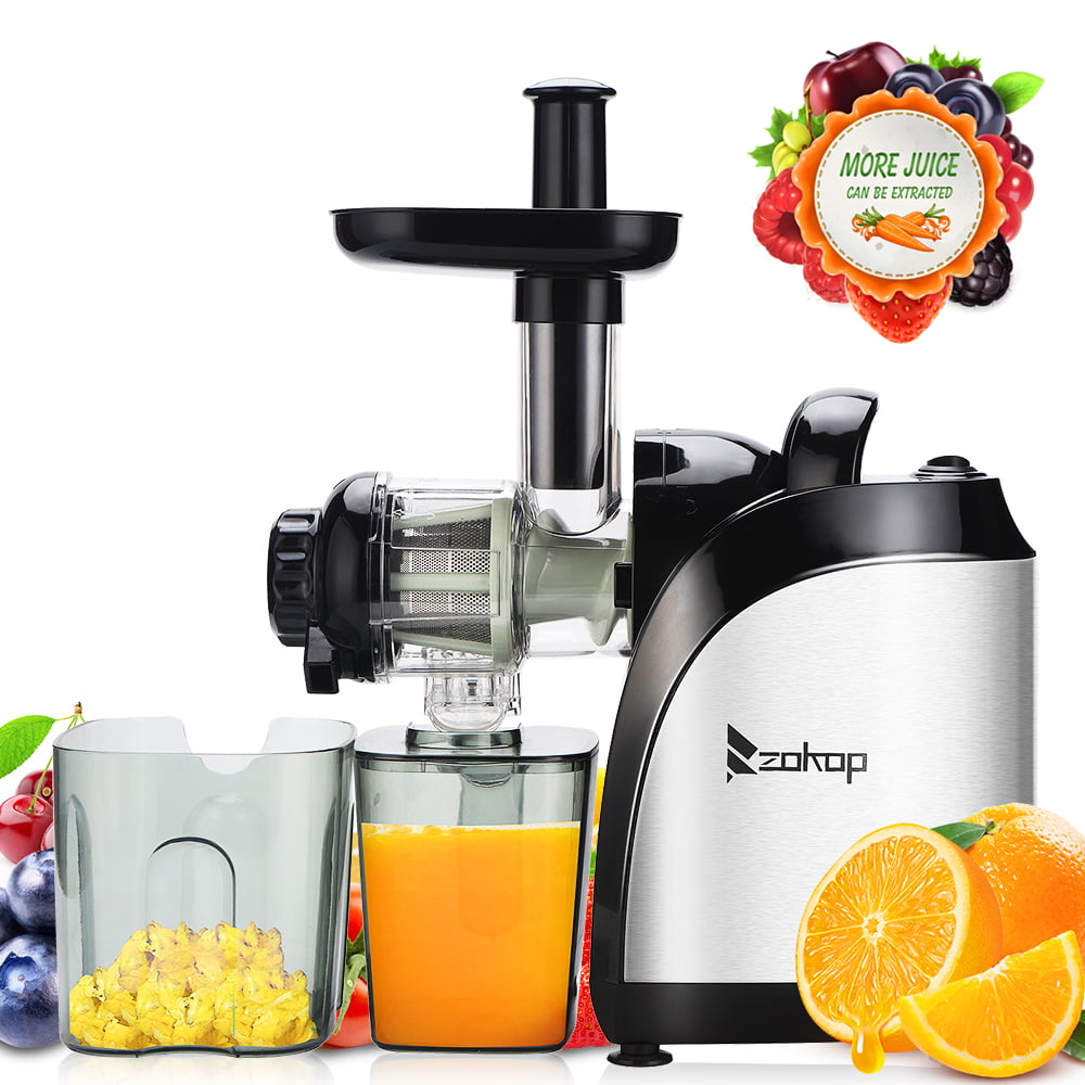 Kedemas Cold Press Juicer Machine Easy to Clean - Slow Masticating Juicers  with Reverse Function - Orange Juicer with Cleaning Brush and 2 Cups 