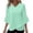 Green, variant on 3/4 Length Sleeve Womens Tops 2026 Trendy V Neck Swiss Dots Asymmetrical Hem Loose Dressy Casual Blouse