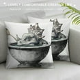 thumbnail image 3 of Trilops head Graphic Decorative Men Women Boy Girl Room Cushion Throw Pillow Cover for Home Couch Living Room Bed Sofa   Pillowcase 全年适用 Square 1PC, 3 of 5