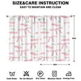 thumbnail image 2 of Pink Bow Curtains-blackout Curtains Bedroom Decor Living Room Darkening Grommet Window Drapes 2 Panels Set 41"x63", 2 of 2